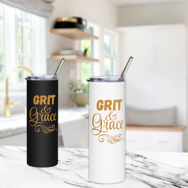 "Grit & Grace" Empowering Insulated Tumbler