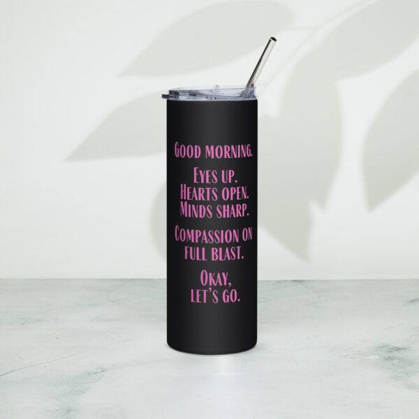 "Be Afraid. Do it Anyway." - 20 oz Stainless Tumbler (White or Flat Black) - Image 11