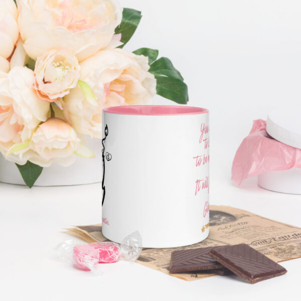 “You don’t have to be crazy to be my friend” - 11oz Mug (Pink) - Image 3