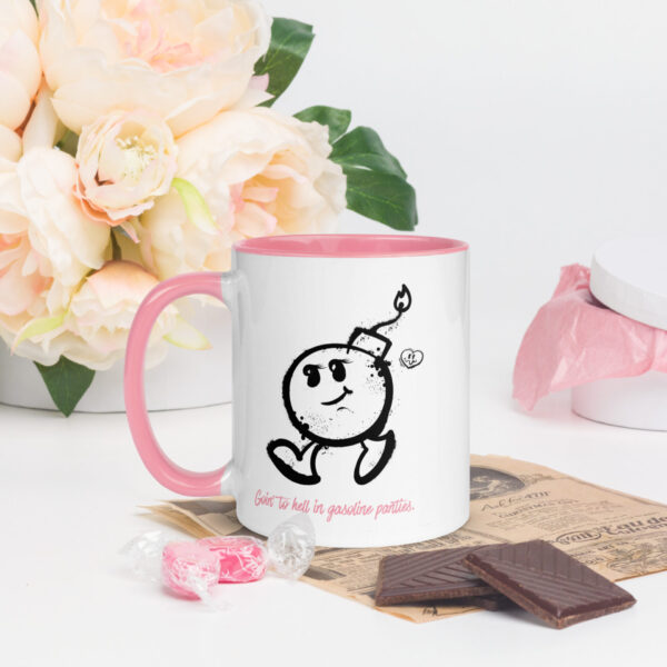 “You don’t have to be crazy to be my friend” - 11oz Mug (Pink) - Image 2