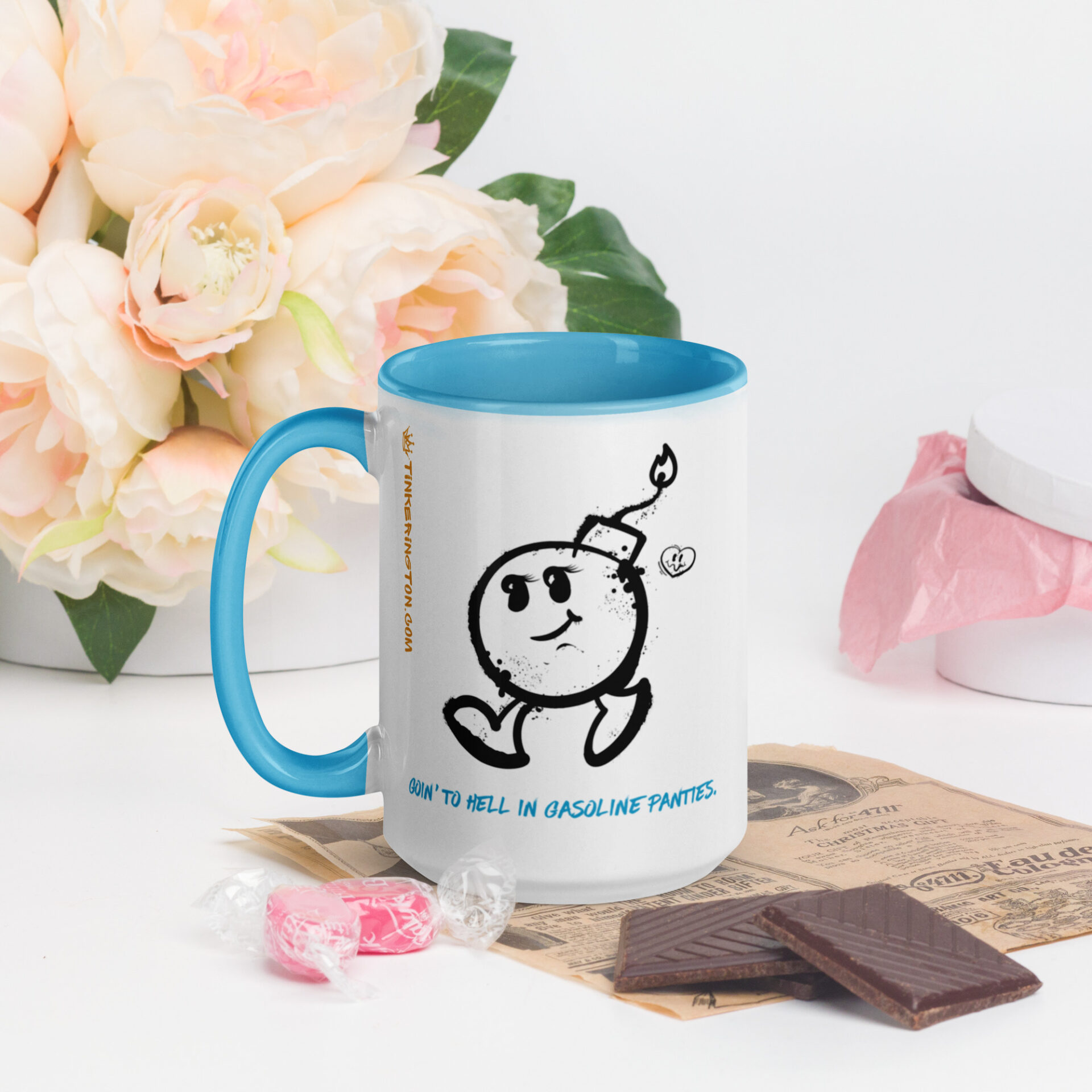 You Don't Have To Be Crazy to Be My Friend, It Will Happen. 15 oz mug (blue back)