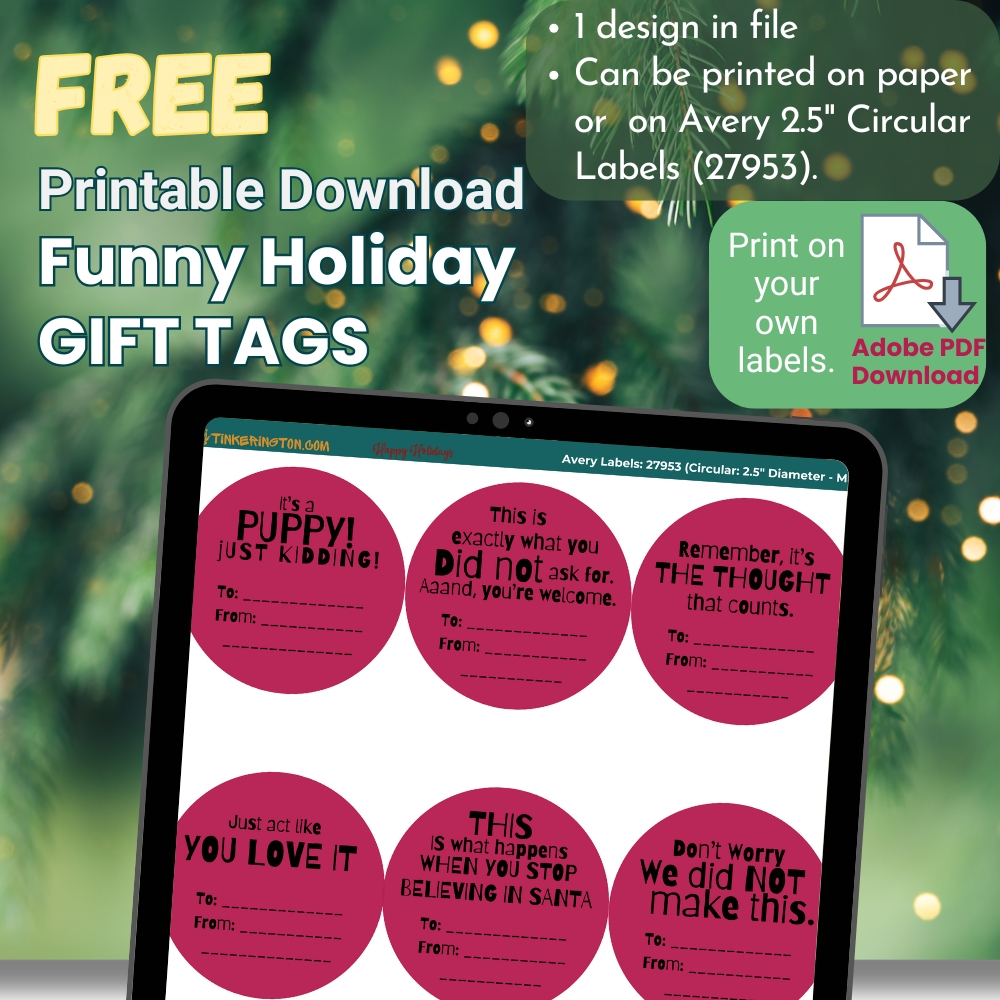 Holiday Gift Tags Download