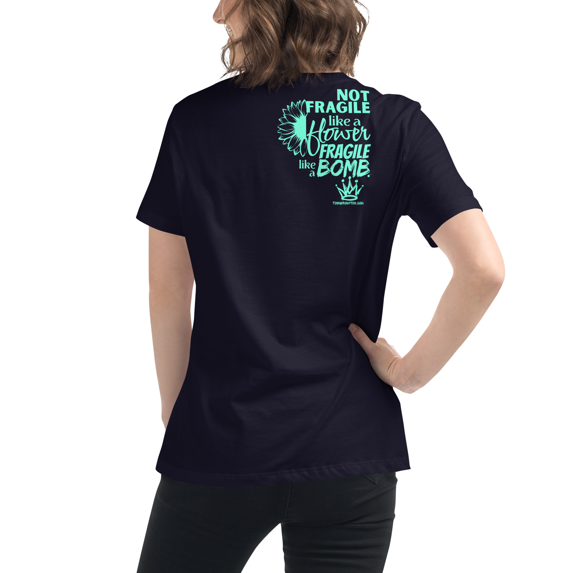 "Not Fragile Like a Flower" - Relaxed Fitted Tee - Image 3